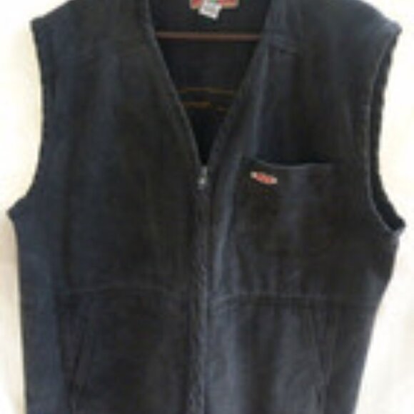 Custom Unique Black Denim Jacket Vest With Original Wolf Painting NC Artist "DH" - Picture 3 of 13